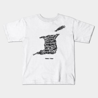 Trinidad & Tobago Typographic Map Kids T-Shirt